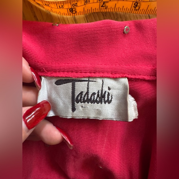 80s Vintage Red Tadashi Stretch Mini Dress - Picture 4 of 15